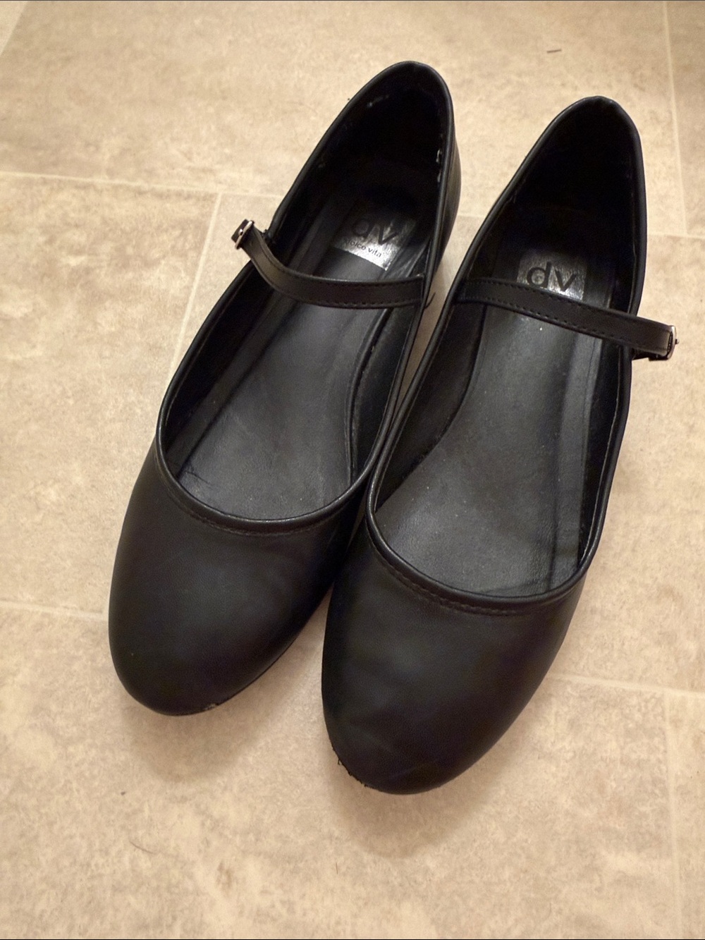 DV by Dolce Vita Black Mary Jane Strap Flats